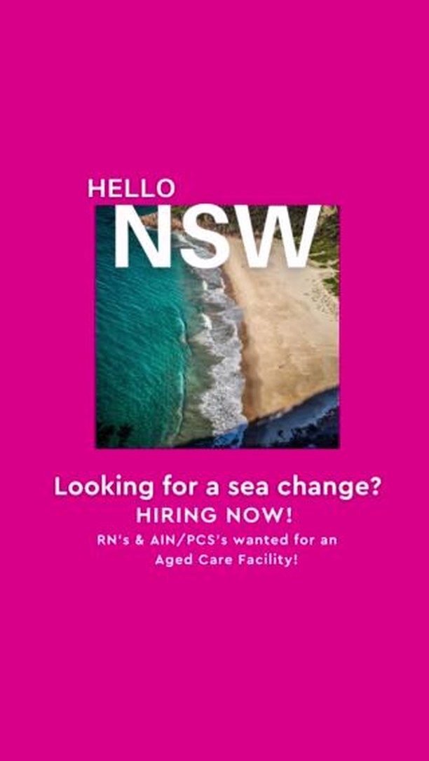 RN’s & AIN/PCS's wanted for Short Term Assignments in New South Wales including Newcastle & surrounding areas! 

Accommo...